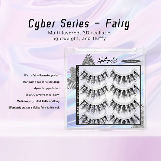 “Fairy” Natural Fluffy Glue-on Upper Lashes